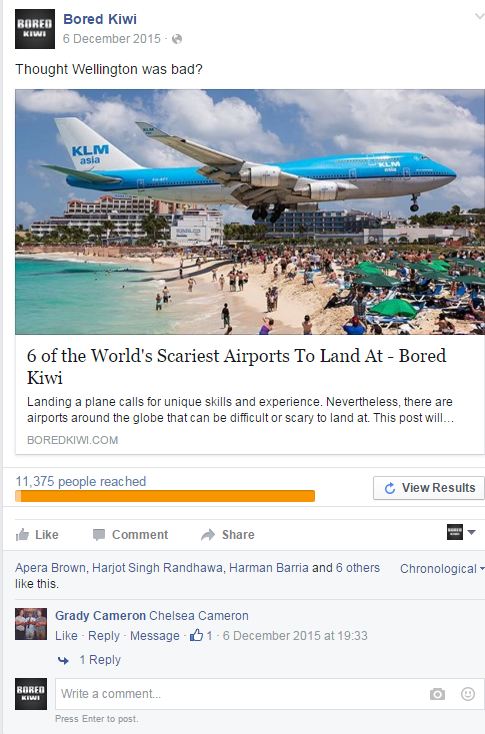 bored kiwi facebook ad campaign