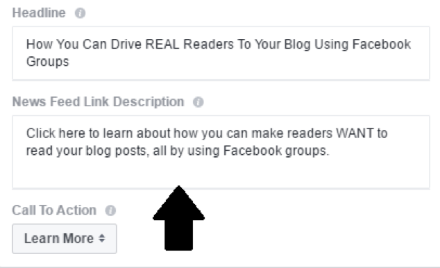 facebook ads to promote your blog